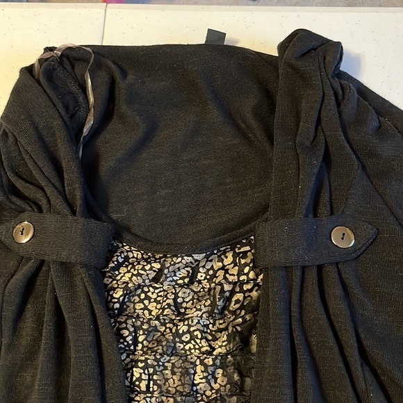 Alfani faux sweater set. Black, size large - Picture 7 of 9